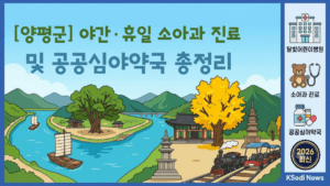 [양평군] 야간·휴일 소아과 진료 및 공공심야약국 총정리 (2026 최신)